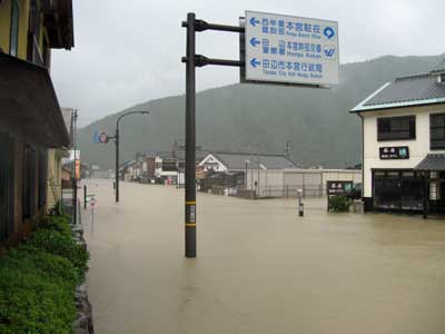 本宮地区の浸水