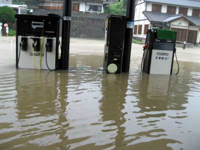 本宮地区の浸水