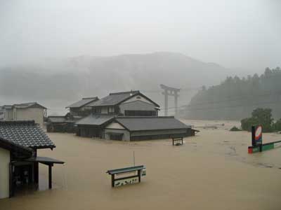 本宮地区の浸水