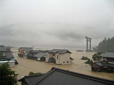 本宮地区の浸水