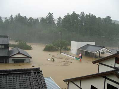 本宮地区の浸水