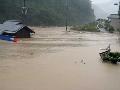 本宮地区の浸水