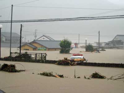 本宮地区の浸水