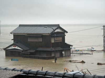 本宮地区の浸水