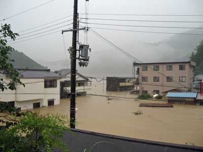 本宮地区の浸水