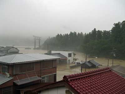 本宮地区の浸水