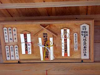 熊野神社拝殿内