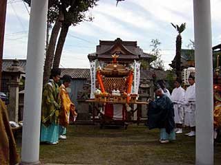 熊野社の神事風景