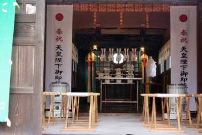 熊野神社拝殿内部