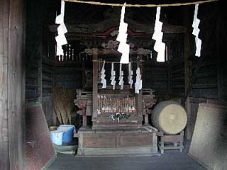 熊野神社拝殿の中